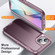 iPhone 15 Plus Life Waterproof Rugged Phone Case - Purple + Pink