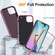iPhone 15 Plus Life Waterproof Rugged Phone Case - Purple + Pink