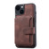 iPhone 15 Plus Skin Feel Dream RFID Anti-theft PU Card Bag Phone Case - Coffee