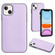 iPhone 15 Plus Leather Texture Full Coverage Phone Case - Purple