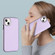 iPhone 15 Plus Leather Texture Full Coverage Phone Case - Purple