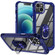 iPhone 15 Plus TPU + PC Lens Protection Phone Case with Ring Holder - Blue