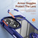 iPhone 15 Plus TPU + PC Lens Protection Phone Case with Ring Holder - Blue