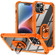 iPhone 15 Plus TPU + PC Lens Protection Phone Case with Ring Holder - Orange