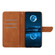 iPhone 15 Plus Stitching Embossed Leather Phone Case - Brown