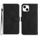 iPhone 15 Plus Stitching Embossed Leather Phone Case - Black