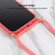 iPhone 15 Plus Wheat Straw TPU Shockproof Phone Case with Neck Lanyard - Red