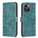 iPhone 15 Plus Plaid Embossed Leather Phone Case - Green