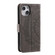 iPhone 15 Plus Totem Flower Embossed Leather Phone Case - Grey