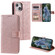 iPhone 15 Plus Totem Flower Embossed Leather Phone Case - Rose Gold