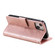 iPhone 15 Plus Totem Flower Embossed Leather Phone Case - Rose Gold