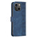 iPhone 15 Plus Plaid Embossed Leather Phone Case - Blue