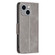 iPhone 15 Plus Lambskin Texture Pure Color Flip Leather Phone Case - Grey