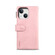 iPhone 15 Plus ESEBLE Retro Frosted RFID Flip Leather Phone Case - Rose Gold
