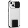 iPhone 15 Plus Stereoscopic Holder Sliding Camshield Phone Case - White