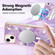 iPhone 15 Plus Marble Pattern Dual-side IMD Magsafe TPU Phone Case - Purple 002