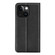 iPhone 15 Plus Retro-skin  Magnetic Suction Leather Phone Case - Black