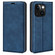 iPhone 15 Plus Retro-skin  Magnetic Suction Leather Phone Case - Dark Blue