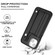 iPhone 15 Plus Shockproof Leather Phone Case with Wrist Strap - Black