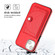 iPhone 15 Plus Shockproof Leather Phone Case with Card Holder - Red