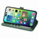 iPhone 15 Plus Retro Solid Color Buckle Leather Phone Case - Green