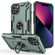 iPhone 15 Plus Warship Armor 2 in 1 Shockproof Phone Case - Dark Green