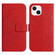 iPhone 15 Plus Skin Feel Sun Flower Embossed Flip Leather Phone Case with Lanyard - Red