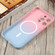 iPhone 15 Plus Liquid TPU Silicone Gradient MagSafe Phone Case - Pink Blue