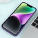 iPhone 15 Plus Gradient Starry Silicone Phone Case with Lens Film - Grey Purple