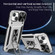 iPhone 15 Plus Camshield Robot TPU Hybrid PC Phone Case - Silver