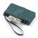 iPhone 15 Plus Geometric Zipper Wallet Side Buckle Leather Phone Case - Green