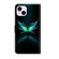 iPhone 15 Plus Crystal 3D Shockproof Protective Leather Phone Case - Reflection Dutterfly