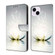 iPhone 15 Plus Crystal 3D Shockproof Protective Leather Phone Case - Light Lotus