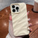 iPhone 15 Plus Solid Color Wave Texture TPU Phone Case - Beige