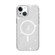 iPhone 15 Plus Terminator Style Glitter Powder MagSafe Magnetic Phone Case - White
