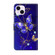 iPhone 15 Plus Crystal 3D Shockproof Protective Leather Phone Case - Diamond Butterfly