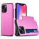 iPhone 15 Plus Shockproof Armor Phone Case with Slide Card Slot - Pink