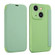 iPhone 15 Plus Imitate Liquid Skin Feel Leather Phone Case with Card Slots - Tea Green