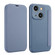 iPhone 15 Plus Imitate Liquid Skin Feel Leather Phone Case with Card Slots - Grey