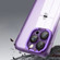 iPhone 15 Plus Invisible Lens Bracket Matte Transparent MagSafe Phone Case - Purple