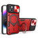 iPhone 15 Plus CD Texture Sliding Camshield Magnetic Holder Phone Case - Red