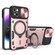 iPhone 15 Plus CD Texture Sliding Camshield Magnetic Holder Phone Case - Pink