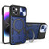 iPhone 15 Plus CD Texture Sliding Camshield Magnetic Holder Phone Case - Blue