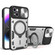 iPhone 15 Plus CD Texture Sliding Camshield Magnetic Holder Phone Case - Silver