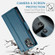 iPhone 15 Plus CaseMe 023 Butterfly Buckle Litchi Texture RFID Anti-theft Leather Phone Case - Blue