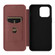 iPhone 14 Pro Max Carbon Fiber Texture Flip Leather Phone Case  - Brown