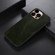 iPhone 14 Pro Max Genuine Leather Double Color Crazy Horse Phone Case  - Green
