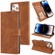 iPhone 14 Pro Max Fantasy Classic Skin-feel Calfskin Texture Leather Case - Brown