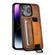 iPhone 14 Pro Max Suteni H13 Card Wallet Wrist Strap Holder PU Phone Case - Brown