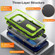 iPhone 14 Pro Max 3 in 1 Rugged Holder Phone Case  - Grey + Green